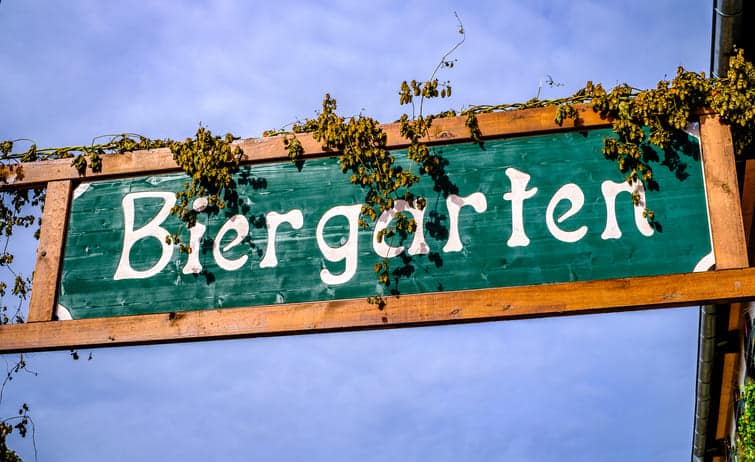 Biergartenschild Biergarten Vogelsbergkreis